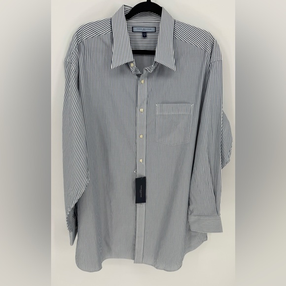 Tommy Hilfiger Men's Striped Long Sleeve Button-Up Shirt - Picture 1 of 13